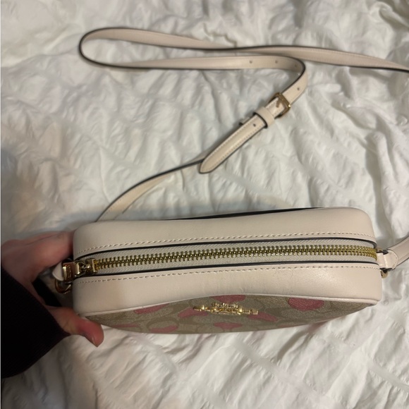 Coach Mini Jamie Camera Bag in Signature Canvas with Heart Print Crossbody Bag - Picture 4 of 5